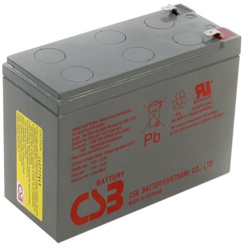 Bateria CSB HRL 1234W F2 12VDC 9Ah 34W longa vida 8 Anos 